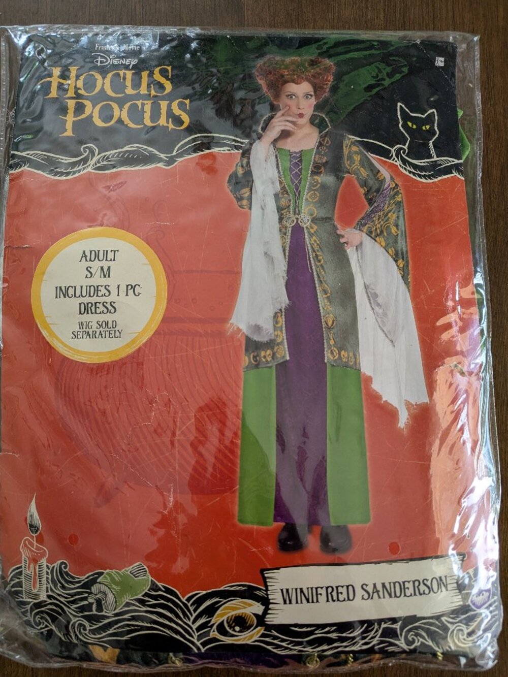 Disney Hocus Pocus Winifred Sanderson Costume with Wig